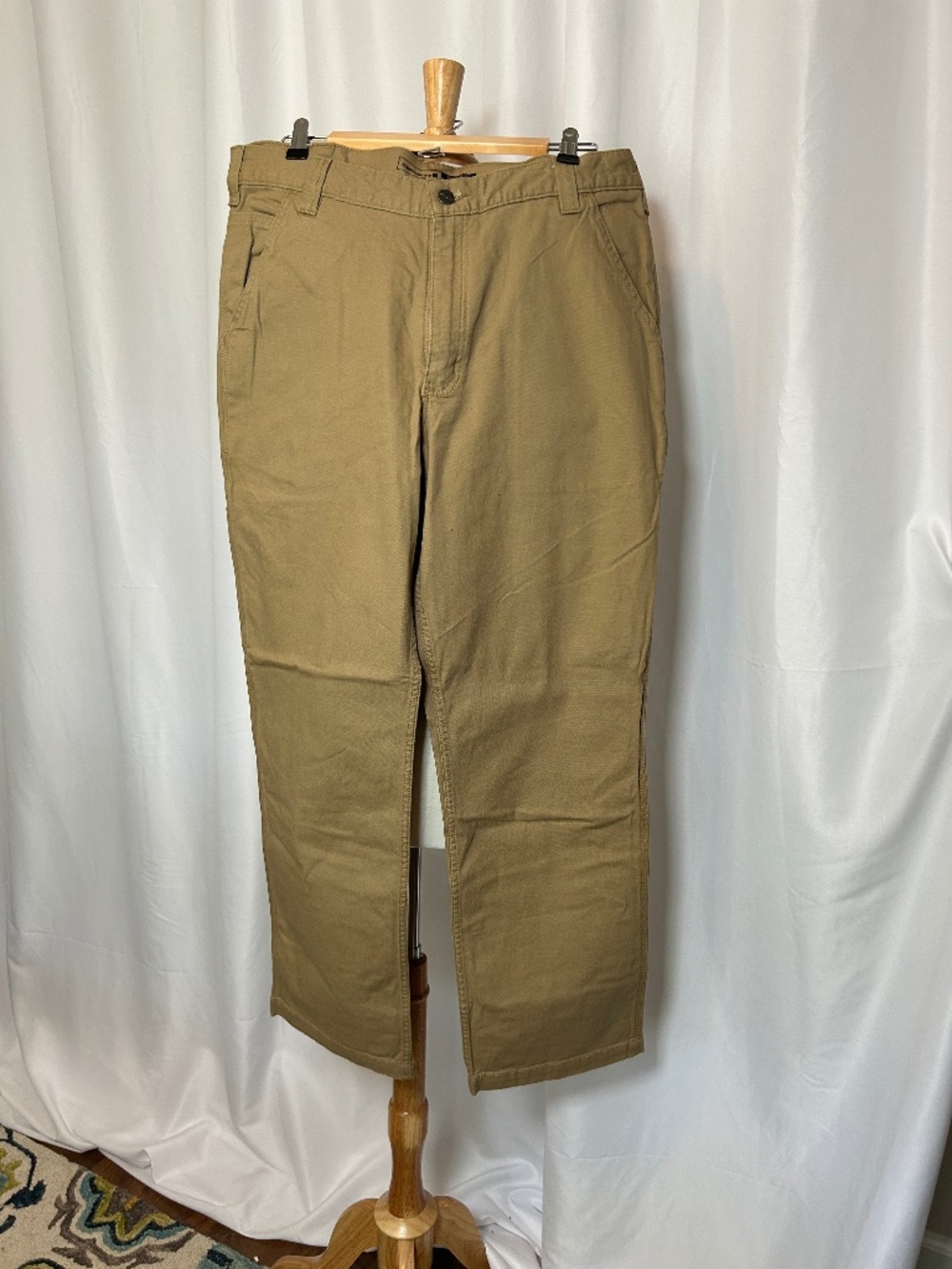 NWT CARHARTT RUGGED FLEX RELAXED FIT CANVAS WORK PANTS - 36X32